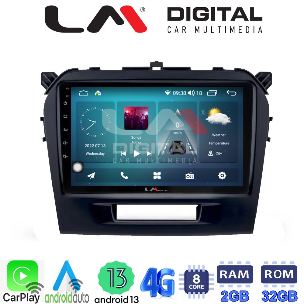 LM Digital - LM ZR8571 GPS Οθόνη OEM Multimedia Αυτοκινήτου για SUZUKI VITARA & BREZZA 2016> (CarPlay/AndroidAuto/BT/GPS/WIFI/GPRS)