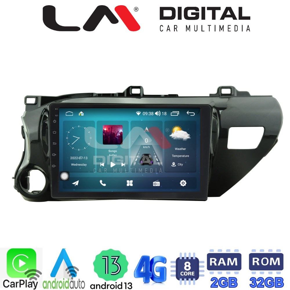 LM Digital - LM ZR8588 GPS Οθόνη OEM Multimedia Αυτοκινήτου για TOYOTA HILUX 2017>   (CarPlay/AndroidAuto/BT/GPS/WIFI/GPRS)