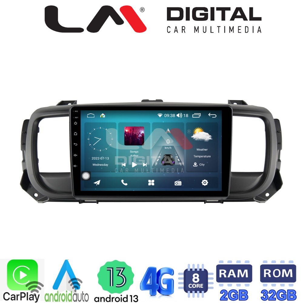 LM Digital - LM ZR8705 GPS Οθόνη OEM Multimedia Αυτοκινήτου για Citroën SpaceTourer 2016 >Citroën Jumpy 2016 >Peugeot Expert 2016 >Toyota ProAce 2016 >Opel Vivaro 2019 >Fiat Scudo 2022 >