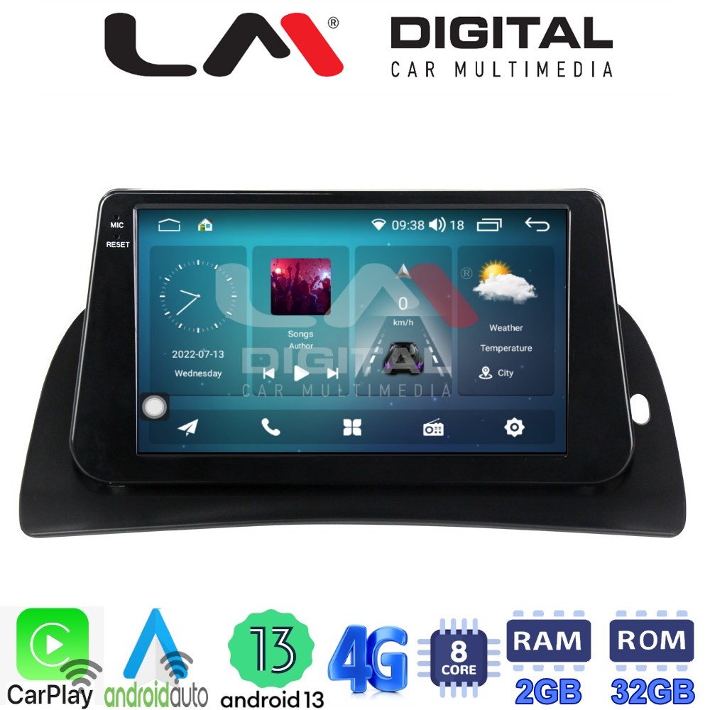 LM Digital - LM ZR8707 GPS Οθόνη OEM Multimedia Αυτοκινήτου για Renault Kangoo 2011 > 2021 (CarPlay/AndroidAuto/BT/GPS/WIFI/GPRS)