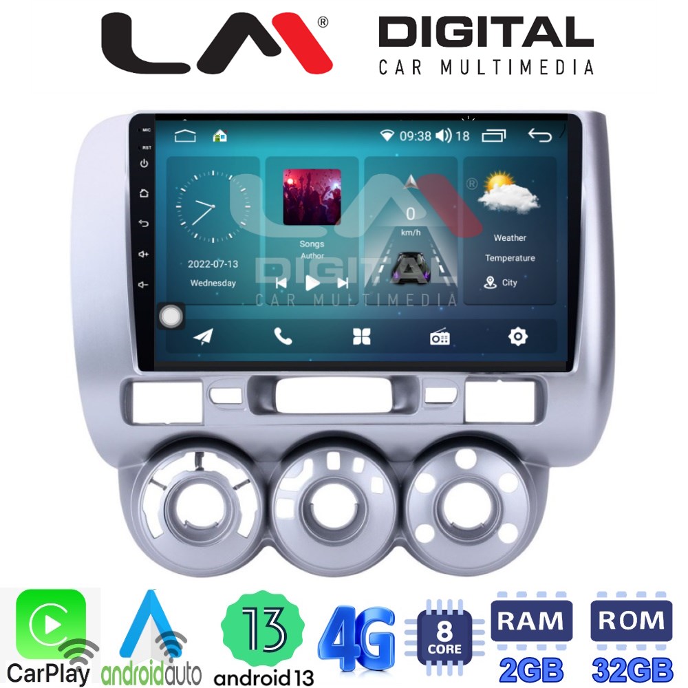 LM Digital - LM ZR8730 GPS Οθόνη OEM Multimedia Αυτοκινήτου για HONDA JAZZ 2002>2009 (CarPlay/AndroidAuto/BT/GPS/WIFI/GPRS)