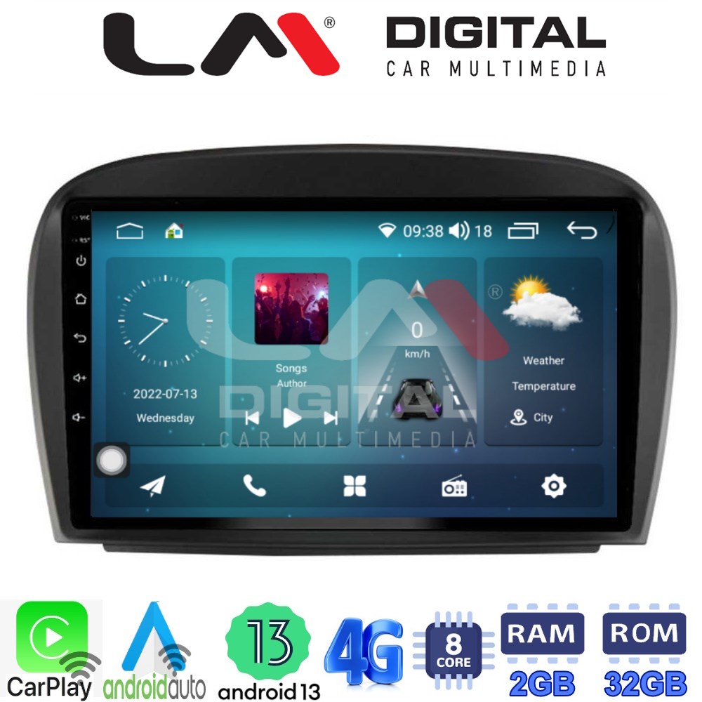 LM Digital - LM ZR8817 GPS Οθόνη OEM Multimedia Αυτοκινήτου για Mercedes SL 2009 > 2014 (CarPlay/AndroidAuto/BT/GPS/WIFI/GPRS)
