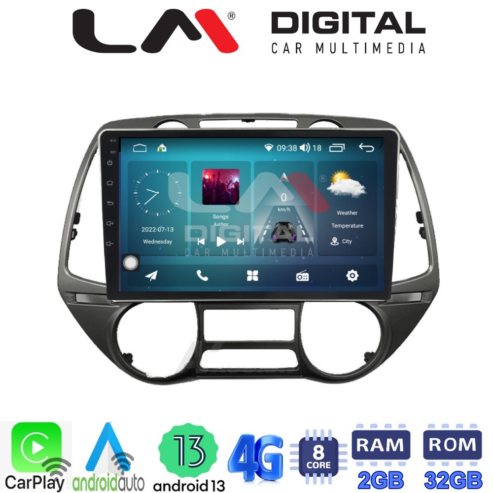 LM Digital - LM ZR8837 GPS Οθόνη OEM Multimedia Αυτοκινήτου για Hyundai i20 2008 > 2014 (CarPlay/AndroidAuto/BT/GPS/WIFI/GPRS)