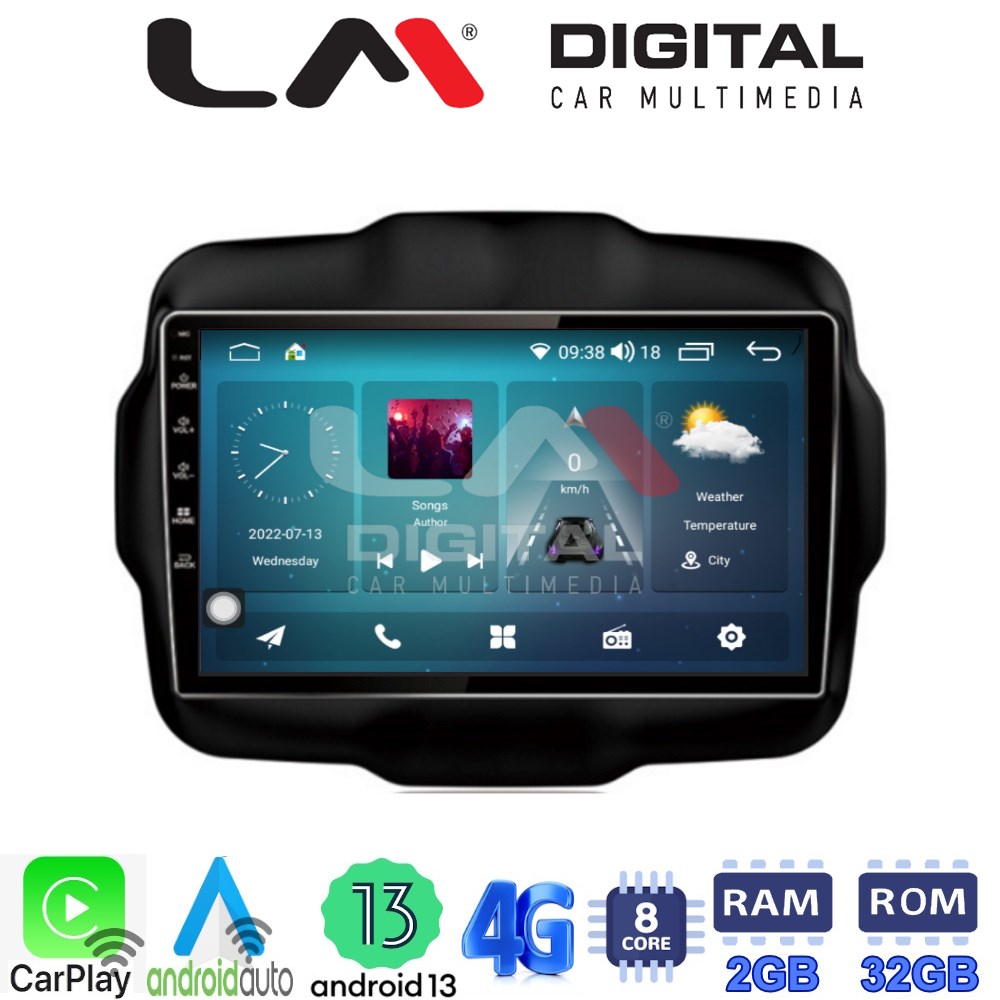 LM Digital - LM ZR8952 GPS Οθόνη OEM Multimedia Αυτοκινήτου για RENEGADE 2014> (CarPlay/AndroidAuto/BT/GPS/WIFI/GPRS)