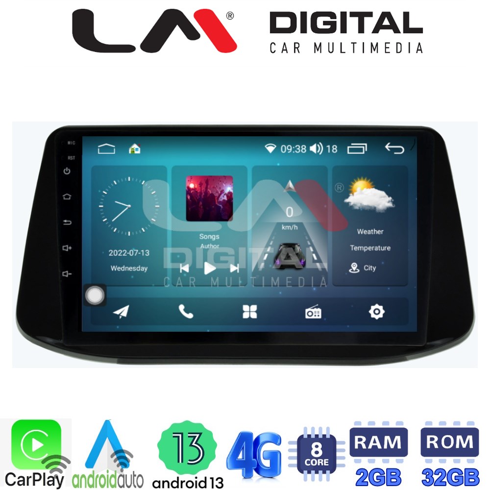 LM Digital - LM ZR8960 GPS Οθόνη OEM Multimedia Αυτοκινήτου για Hyundai i30 2018> (CarPlay/AndroidAuto/BT/GPS/WIFI/GPRS)