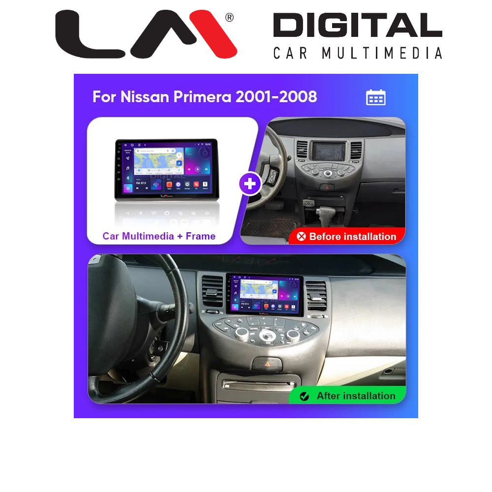 LM Digital - LM ZR8981 GPS Οθόνη OEM Multimedia Αυτοκινήτου για Nissan Primera 2002 > 2008 (CarPlay/AndroidAuto/BT/GPS/WIFI/GPRS)