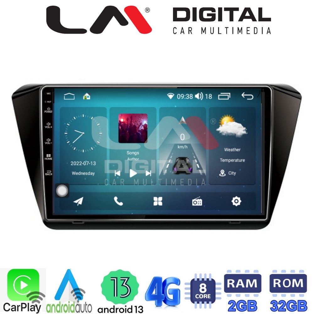 LM Digital - LM ZR8983 GPS Οθόνη OEM Multimedia Αυτοκινήτου για SKODA SUPERB 2016> (CarPlay/AndroidAuto/BT/GPS/WIFI/GPRS)