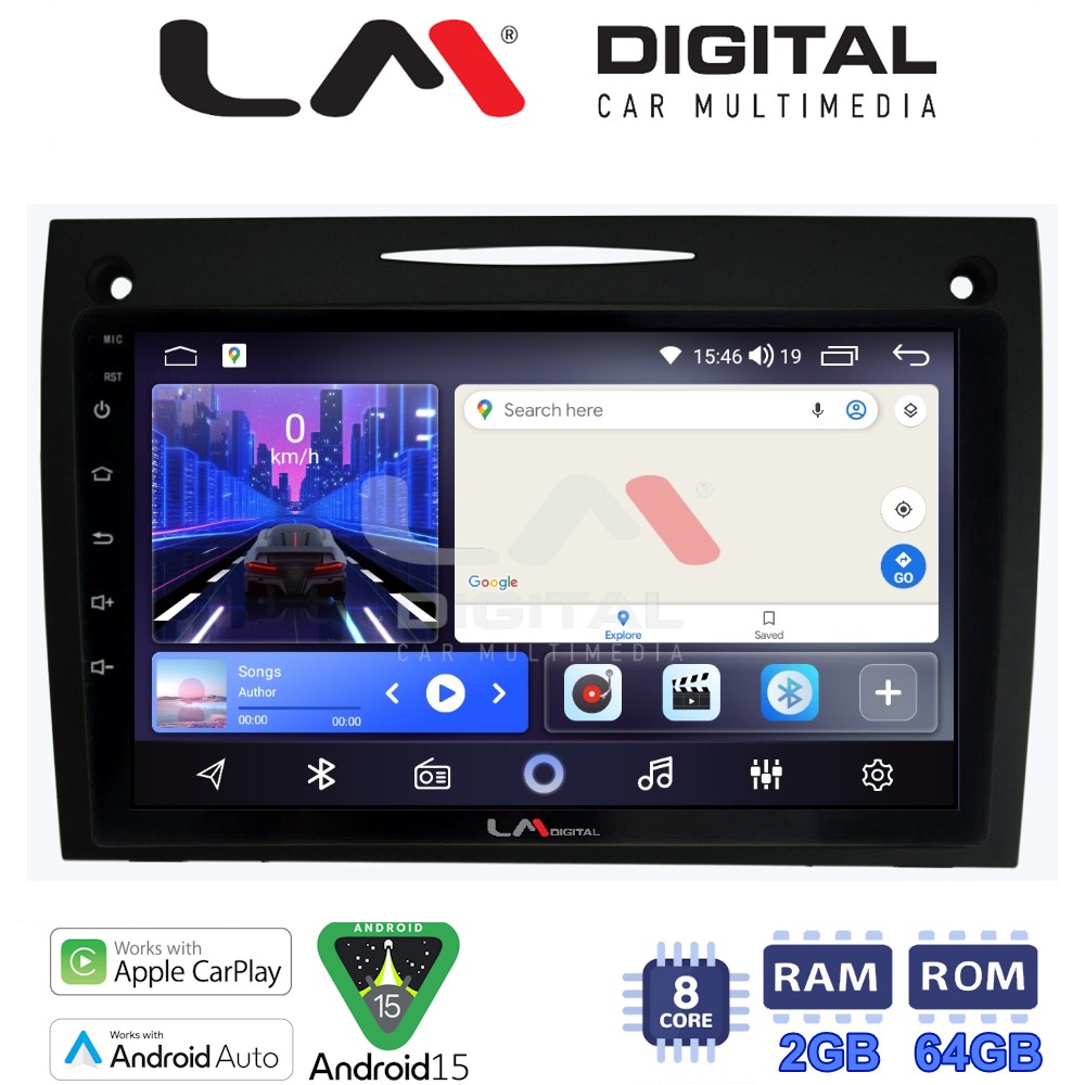 LM Digital - LM ZW8096 GPS Οθόνη OEM Multimedia Αυτοκινήτου για Mercedes SLK (W171) (CarPlay/AndroidAuto/BT/GPS/WIFI)