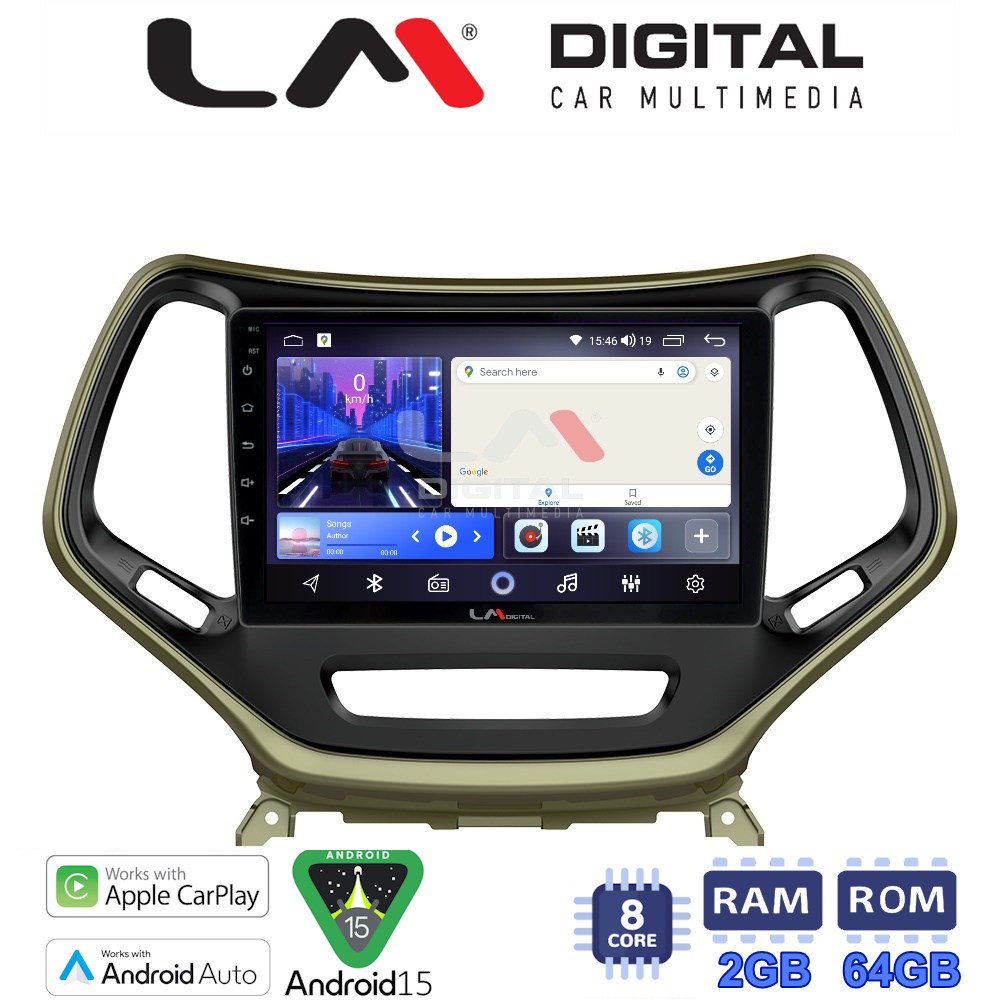 LM Digital - LM ZW8119 GPS Οθόνη OEM Multimedia Αυτοκινήτου για JEEP CHEROKEE 2014>  (CarPlay/AndroidAuto/BT/GPS/WIFI)