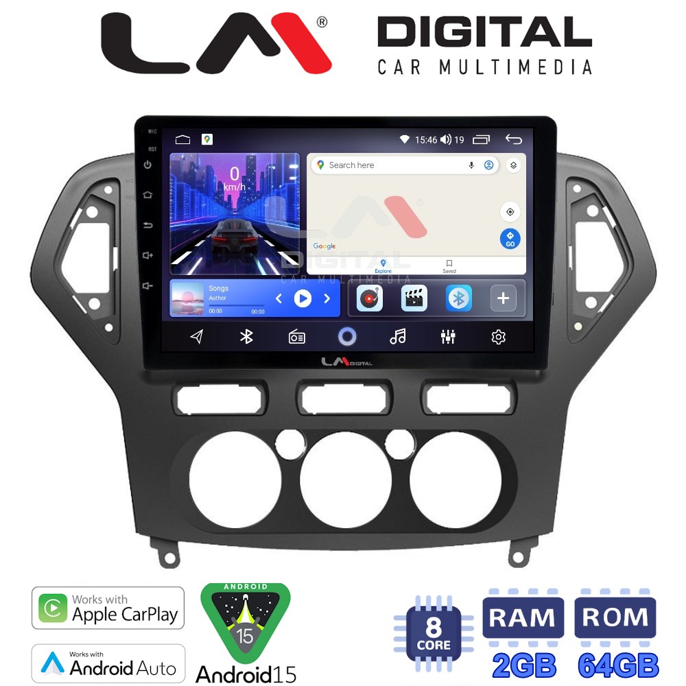 LM Digital - LM ZW8367A GPS Οθόνη OEM Multimedia Αυτοκινήτου για FORD MONDEO 2007 > 2010 (CarPlay/AndroidAuto/BT/GPS/WIFI)