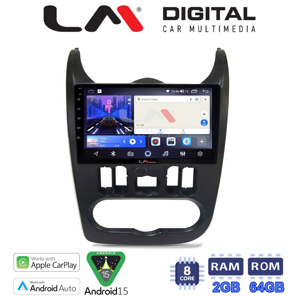 LM Digital - LM ZW8432B GPS Οθόνη OEM Multimedia Αυτοκινήτου για Dacia Duster 2006 > 2012 (CarPlay/AndroidAuto/BT/GPS/WIFI)
