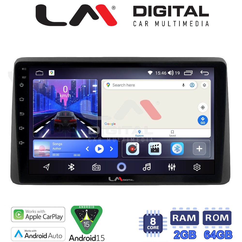 LM Digital - LM ZW8434 GPS Οθόνη OEM Multimedia Αυτοκινήτου για DACIA DUSTER 2019> (CarPlay/AndroidAuto/BT/GPS/WIFI)