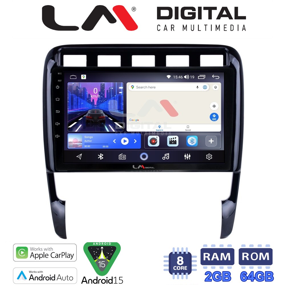 LM Digital - LM ZW8443 GPS Οθόνη OEM Multimedia Αυτοκινήτου για PORSCHE CAYENNE 2002>2011 (CarPlay/AndroidAuto/BT/GPS/WIFI)