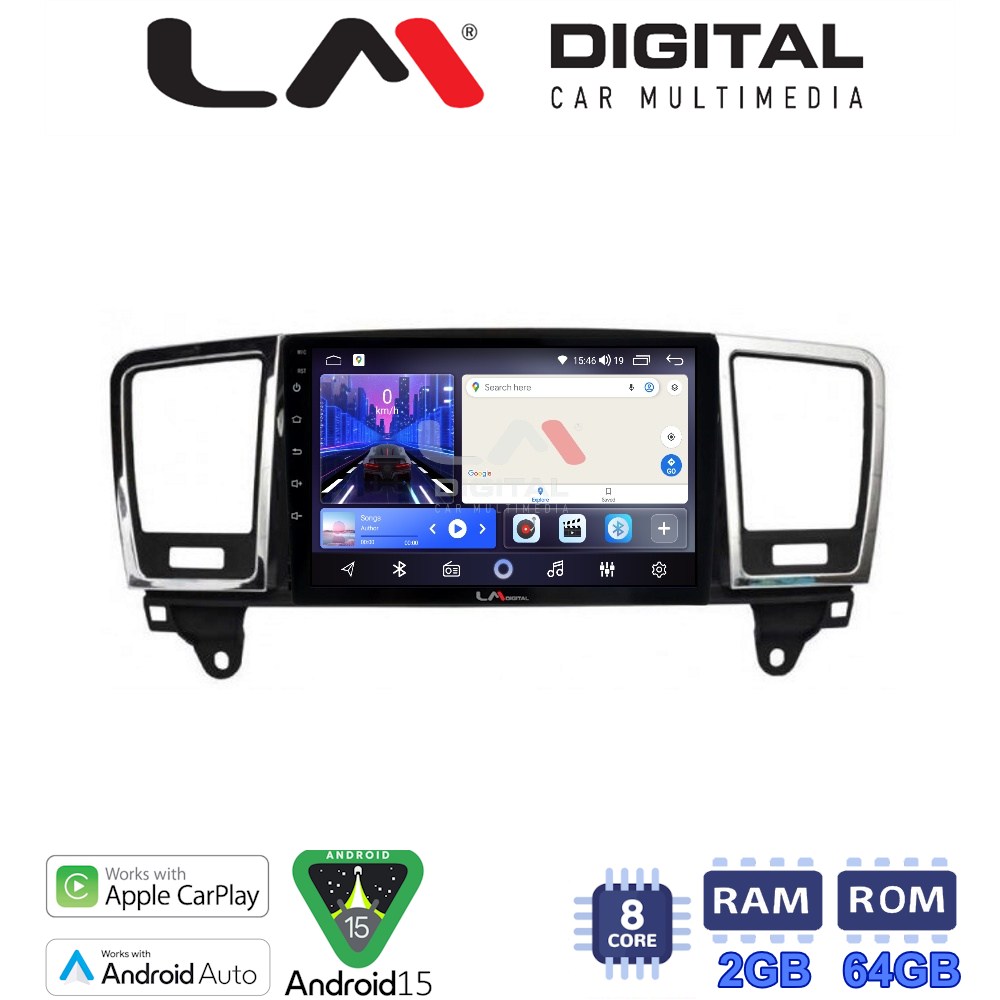 LM Digital - LM ZW8447 GPS Οθόνη OEM Multimedia Αυτοκινήτου για Mercedes ML 2012 (CarPlay/AndroidAuto/BT/GPS/WIFI)