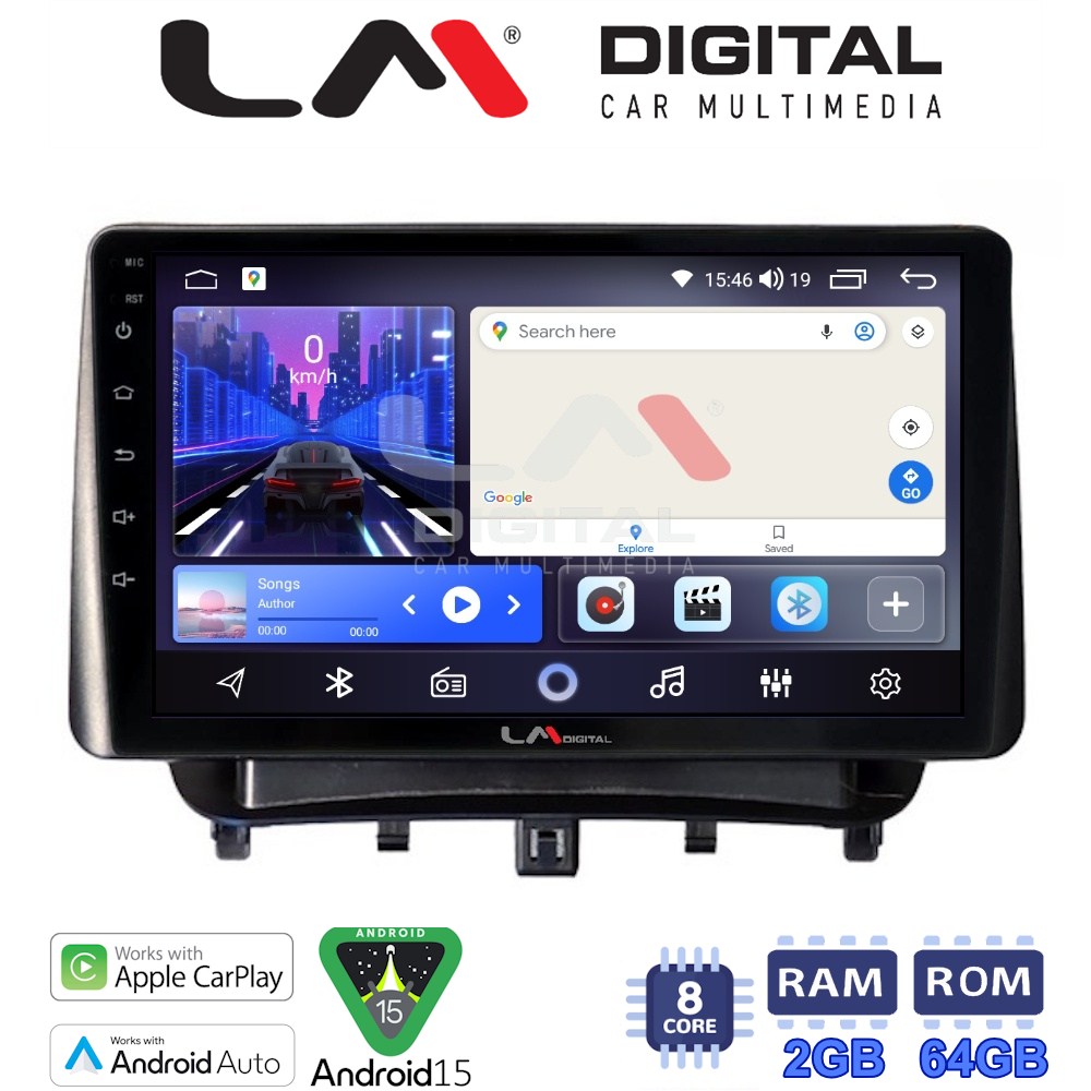 LM Digital - LM ZW8453 GPS Οθόνη OEM Multimedia Αυτοκινήτου για Ford Transit Courier 2014> (CarPlay/AndroidAuto/BT/GPS/WIFI)