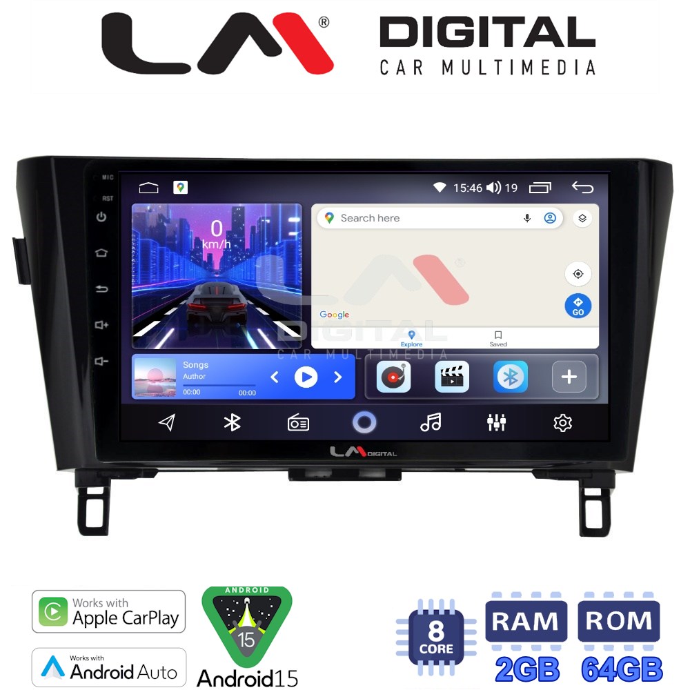 LM Digital - LM ZW8473 GPS Οθόνη OEM Multimedia Αυτοκινήτου για NISSAN QASHQAI & XTRAIL 2014> (CarPlay/AndroidAuto/BT/GPS/WIFI)