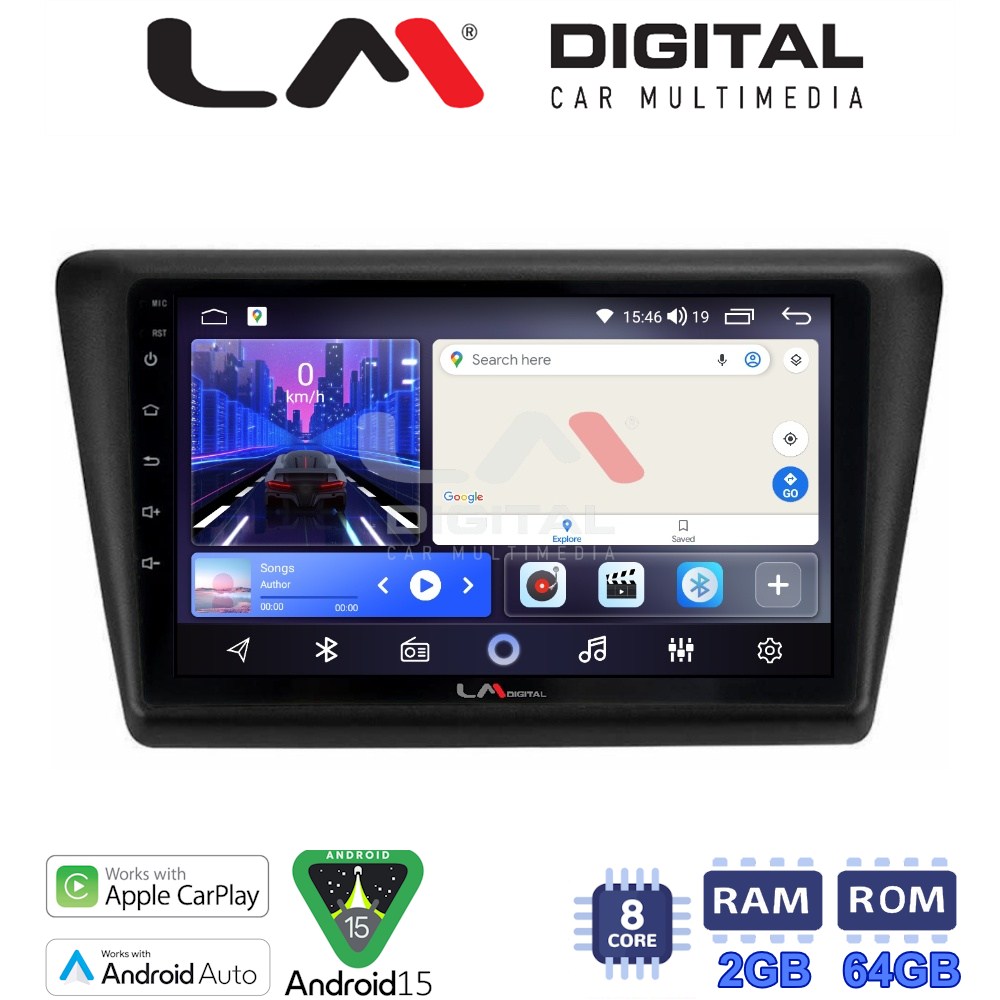 LM Digital - LM ZW8487 GPS Οθόνη OEM Multimedia Αυτοκινήτου για Skoda Rapid 2013-2017 (CarPlay/AndroidAuto/BT/GPS/WIFI)