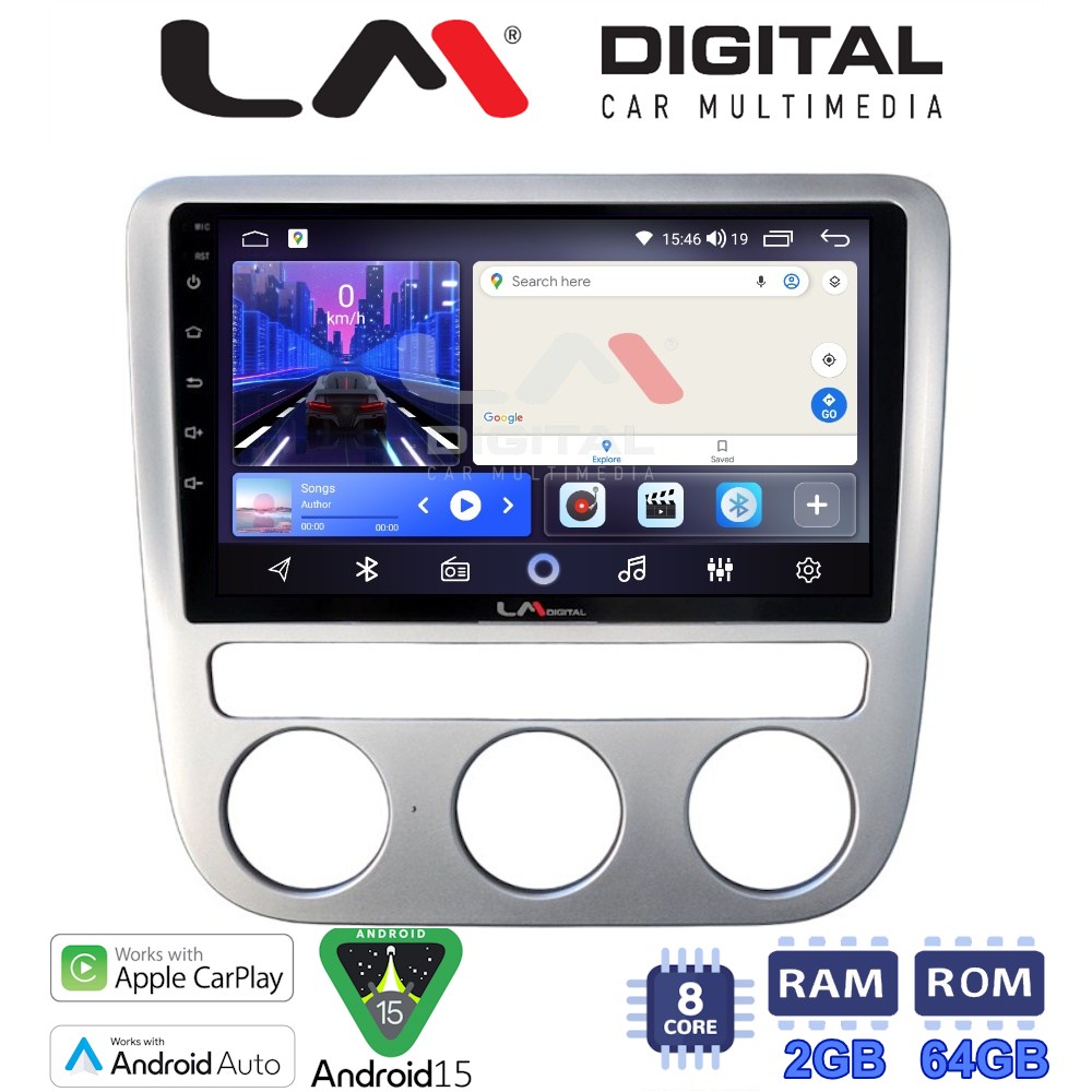 LM Digital - LM ZW8488 GPS Οθόνη OEM Multimedia Αυτοκινήτου για VW Scirocco & Eos 2008 > 2013 (CarPlay/AndroidAuto/BT/GPS/WIFI)