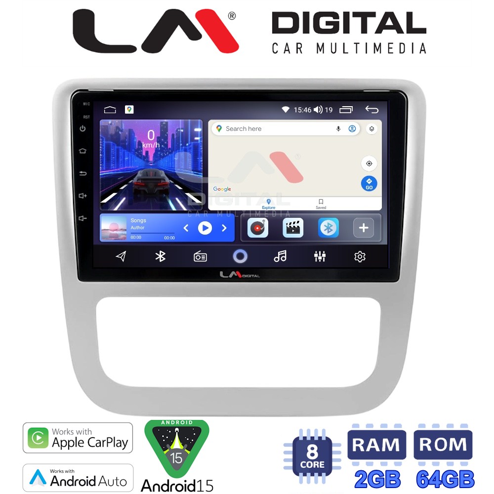 LM Digital - LM ZW8489 GPS Οθόνη OEM Multimedia Αυτοκινήτου για VW Scirocco & Eos 2008 > 2013 (CarPlay/AndroidAuto/BT/GPS/WIFI)