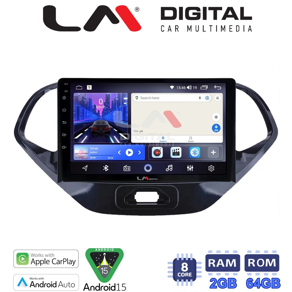 LM Digital - LM ZW8499 GPS Οθόνη OEM Multimedia Αυτοκινήτου για Ford KA 2016 > (CarPlay/AndroidAuto/BT/GPS/WIFI)