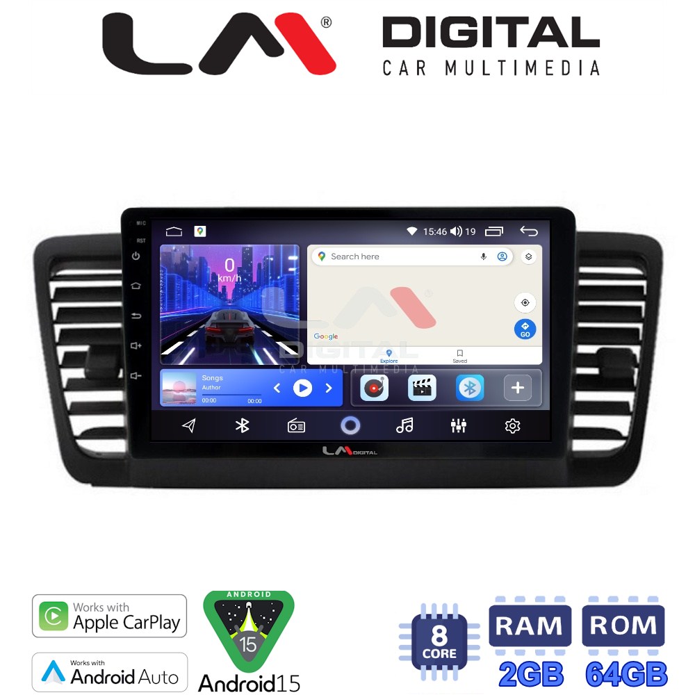 LM Digital - LM ZW8525 GPS Οθόνη OEM Multimedia Αυτοκινήτου για SUBARU LEGACY 2002> (CarPlay/AndroidAuto/BT/GPS/WIFI)