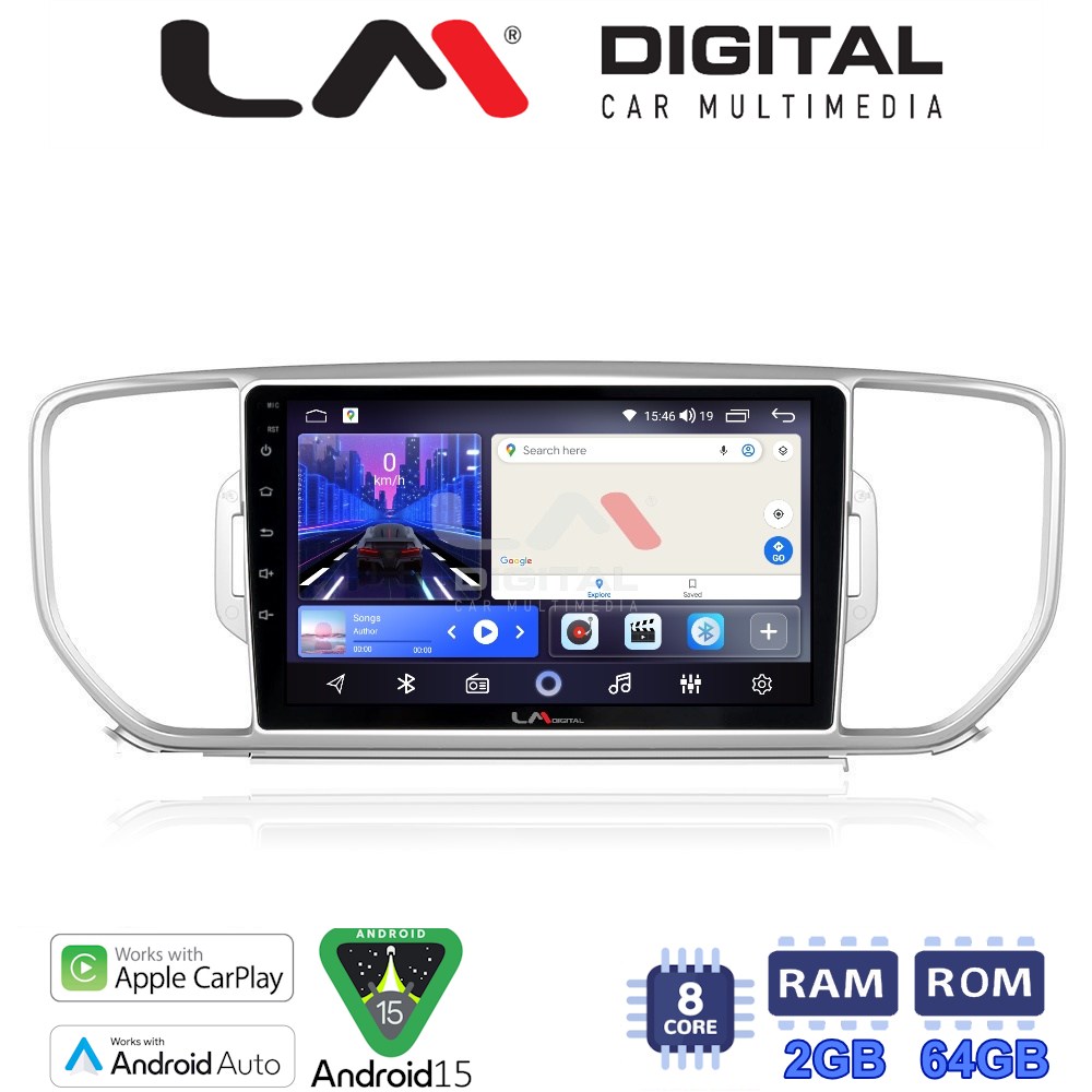 LM Digital - LM ZW8527 GPS Οθόνη OEM Multimedia Αυτοκινήτου για KIA SPORTAGE 2016>2019 (CarPlay/AndroidAuto/BT/GPS/WIFI)