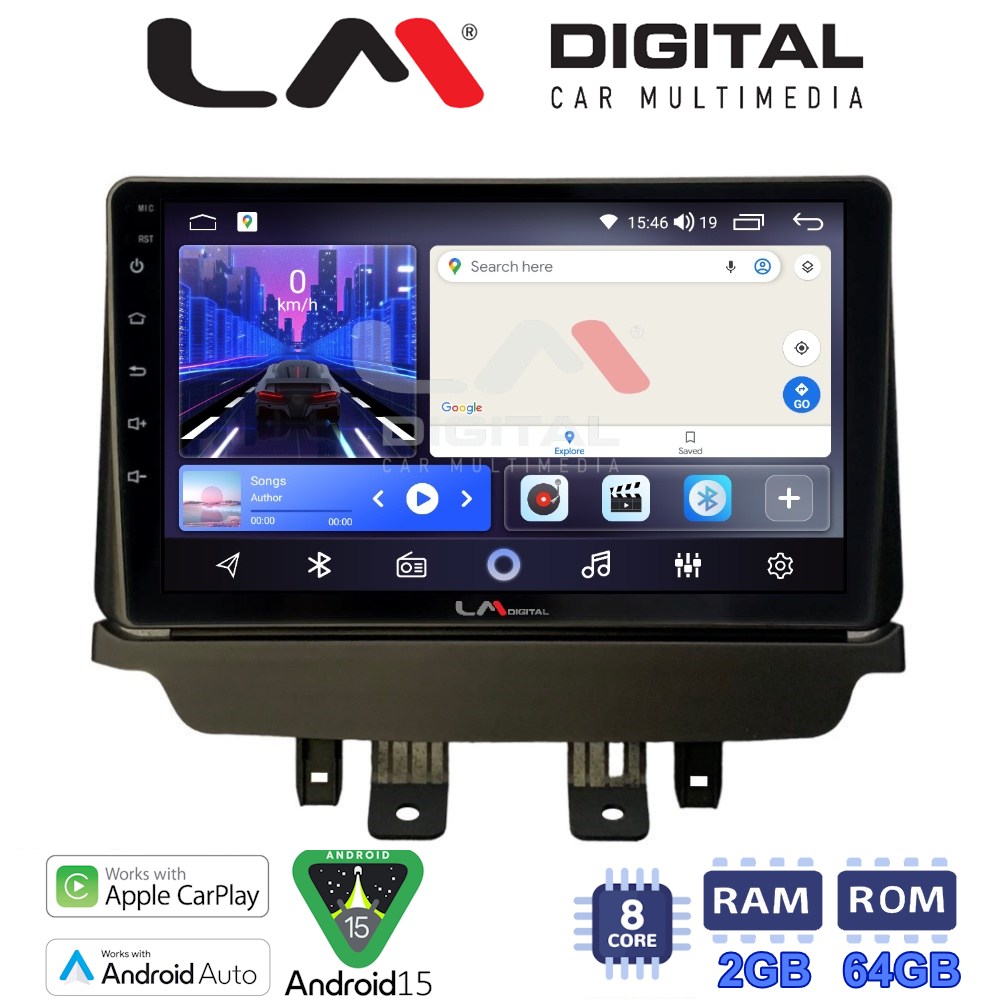 LM Digital - LM ZW8532 GPS Οθόνη OEM Multimedia Αυτοκινήτου για Mazda 2 2014 > (CarPlay/AndroidAuto/BT/GPS/WIFI)
