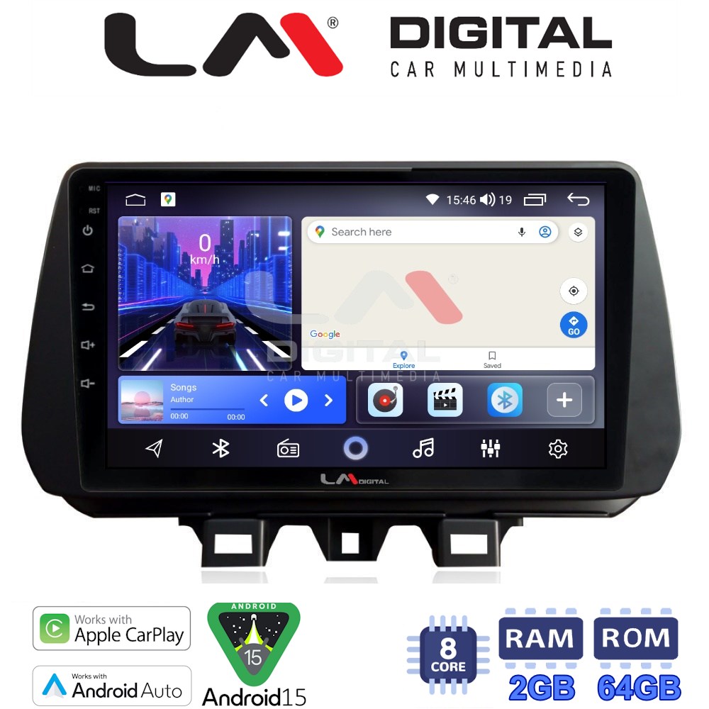 LM Digital - LM ZW8555 GPS Οθόνη OEM Multimedia Αυτοκινήτου για Hyundai Tucson 2019 > 2020 (CarPlay/AndroidAuto/BT/GPS/WIFI)