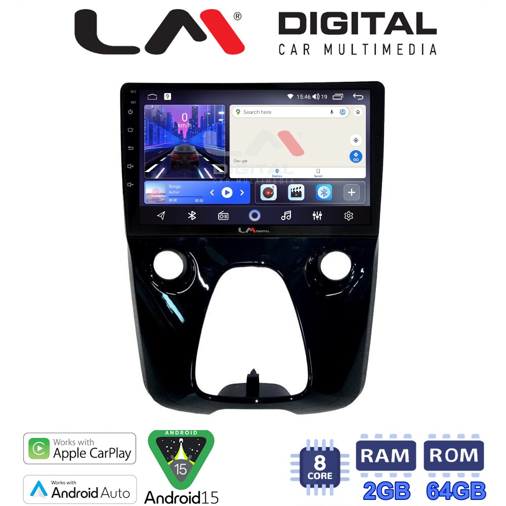 LM Digital - LM ZW8564 GPS Οθόνη OEM Multimedia Αυτοκινήτου για Aygo & C1 & 107 14> (CarPlay/AndroidAuto/BT/GPS/WIFI)