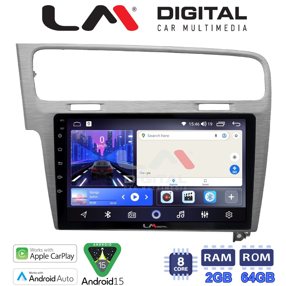 LM Digital - LM ZW8591 GPS Οθόνη OEM Multimedia Αυτοκινήτου για VW GOLF7 (CarPlay/AndroidAuto/BT/GPS/WIFI)