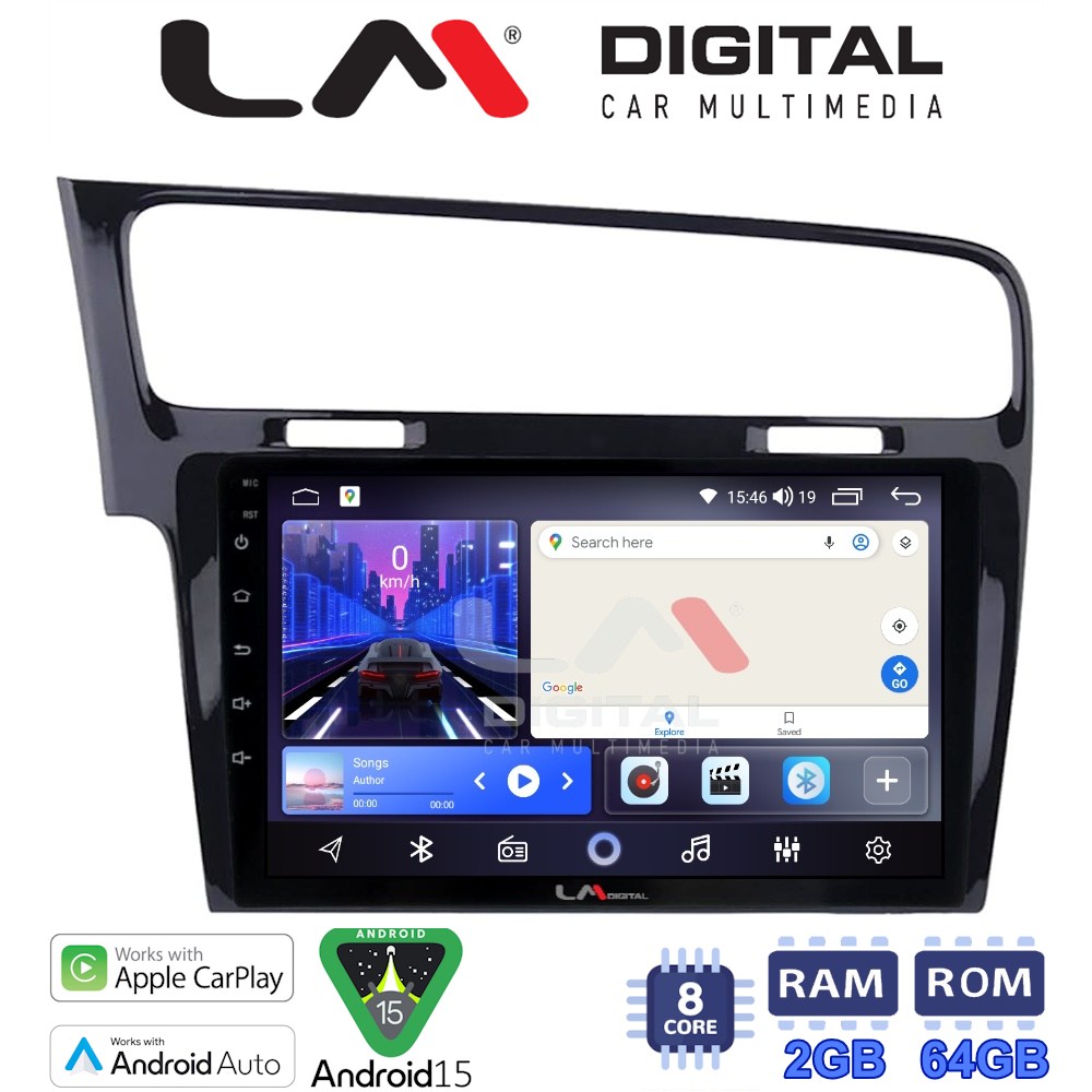 LM Digital - LM ZW8591B GPS Οθόνη OEM Multimedia Αυτοκινήτου για 0 (CarPlay/AndroidAuto/BT/GPS/WIFI)