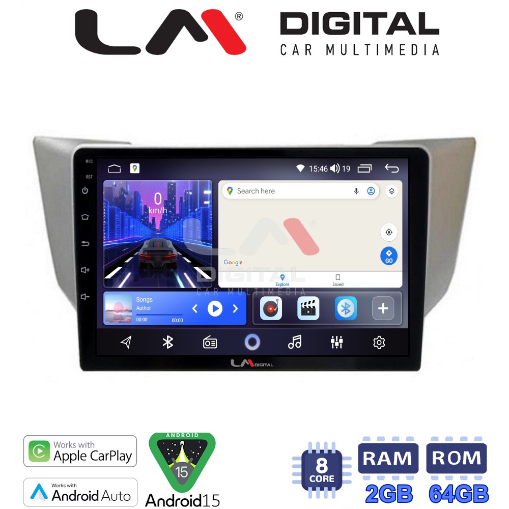 LM Digital - LM ZW8620 GPS Οθόνη OEM Multimedia Αυτοκινήτου για LEXUS RS 2003>2009 (CarPlay/AndroidAuto/BT/GPS/WIFI)