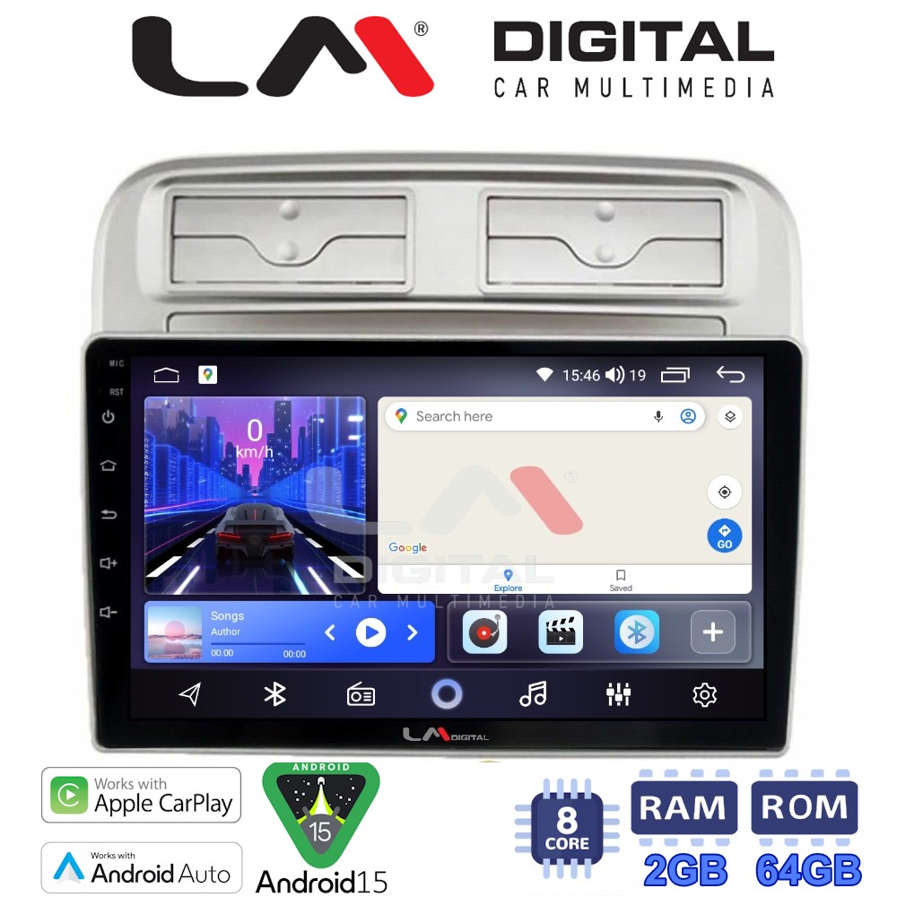 LM Digital - LM ZW8660 GPS Οθόνη OEM Multimedia Αυτοκινήτου για Fiat Grande Punto 2005 > 2009 
Fiat Linea 2005 > 2017  (CarPlay/AndroidAuto/BT/GPS/WIFI)