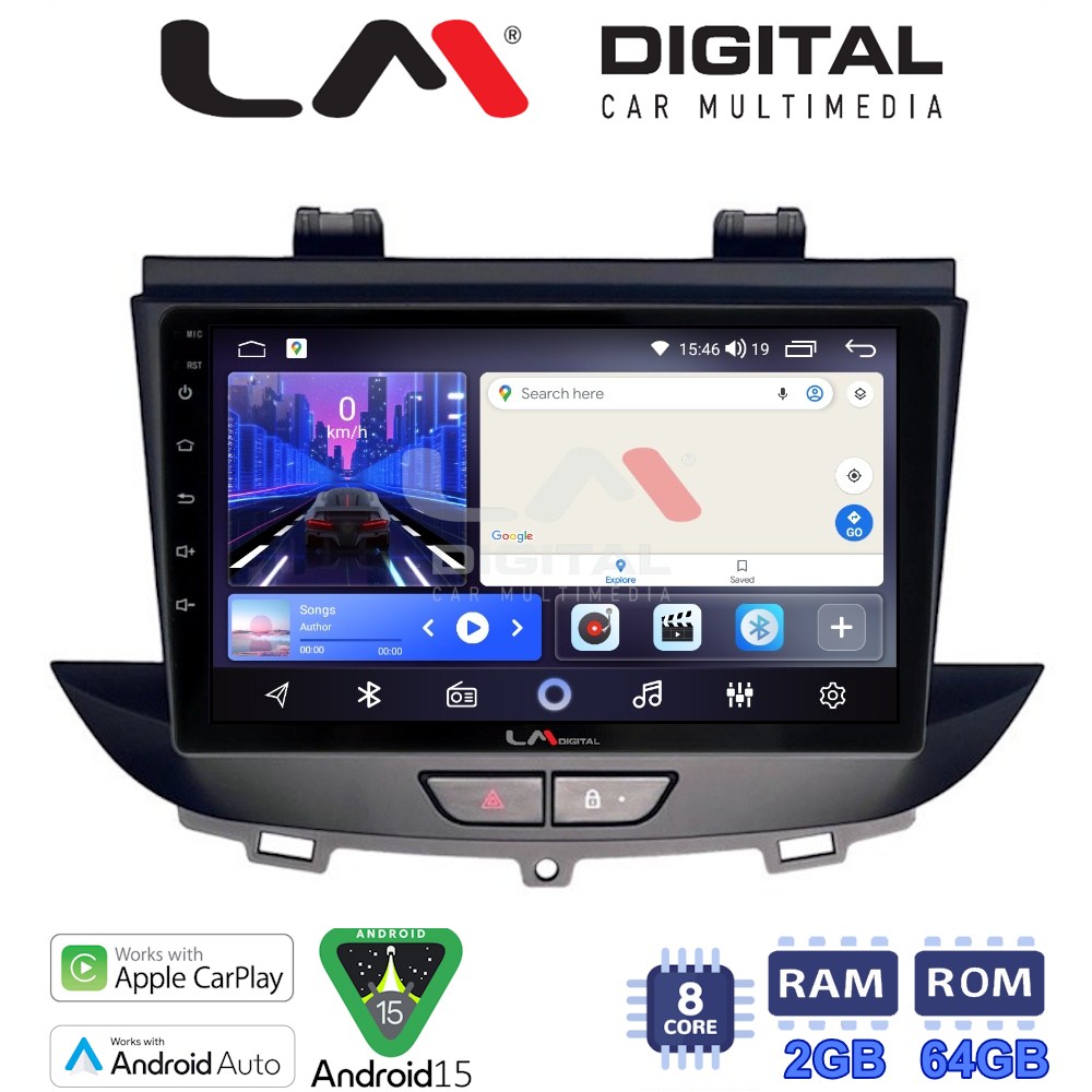 LM Digital - LM ZW8664 GPS Οθόνη OEM Multimedia Αυτοκινήτου για Opel Crossland-Grandland 2017 > (CarPlay/AndroidAuto/BT/GPS/WIFI)