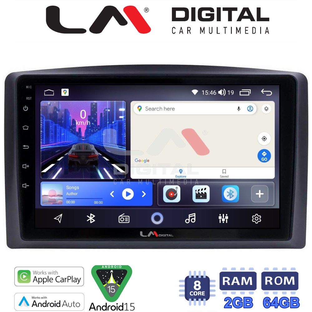 LM Digital - LM ZW8665 GPS Οθόνη OEM Multimedia Αυτοκινήτου για Mercedes Vito 2015 > (CarPlay/AndroidAuto/BT/GPS/WIFI)