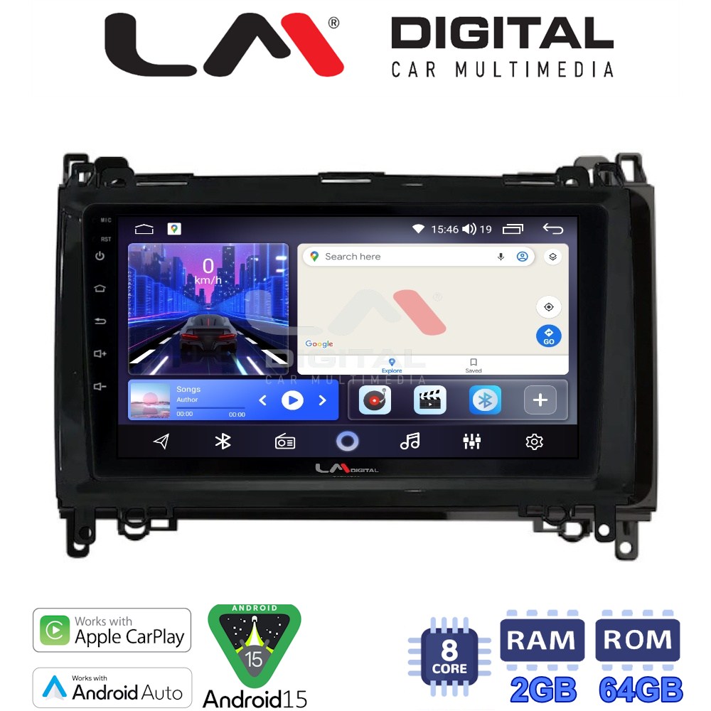 LM Digital - LM ZW8668 GPS Οθόνη OEM Multimedia Αυτοκινήτου για MERCEDES A(W169),B(W245) - SPRINTER - VITO   (CarPlay/AndroidAuto/BT/GPS/WIFI)