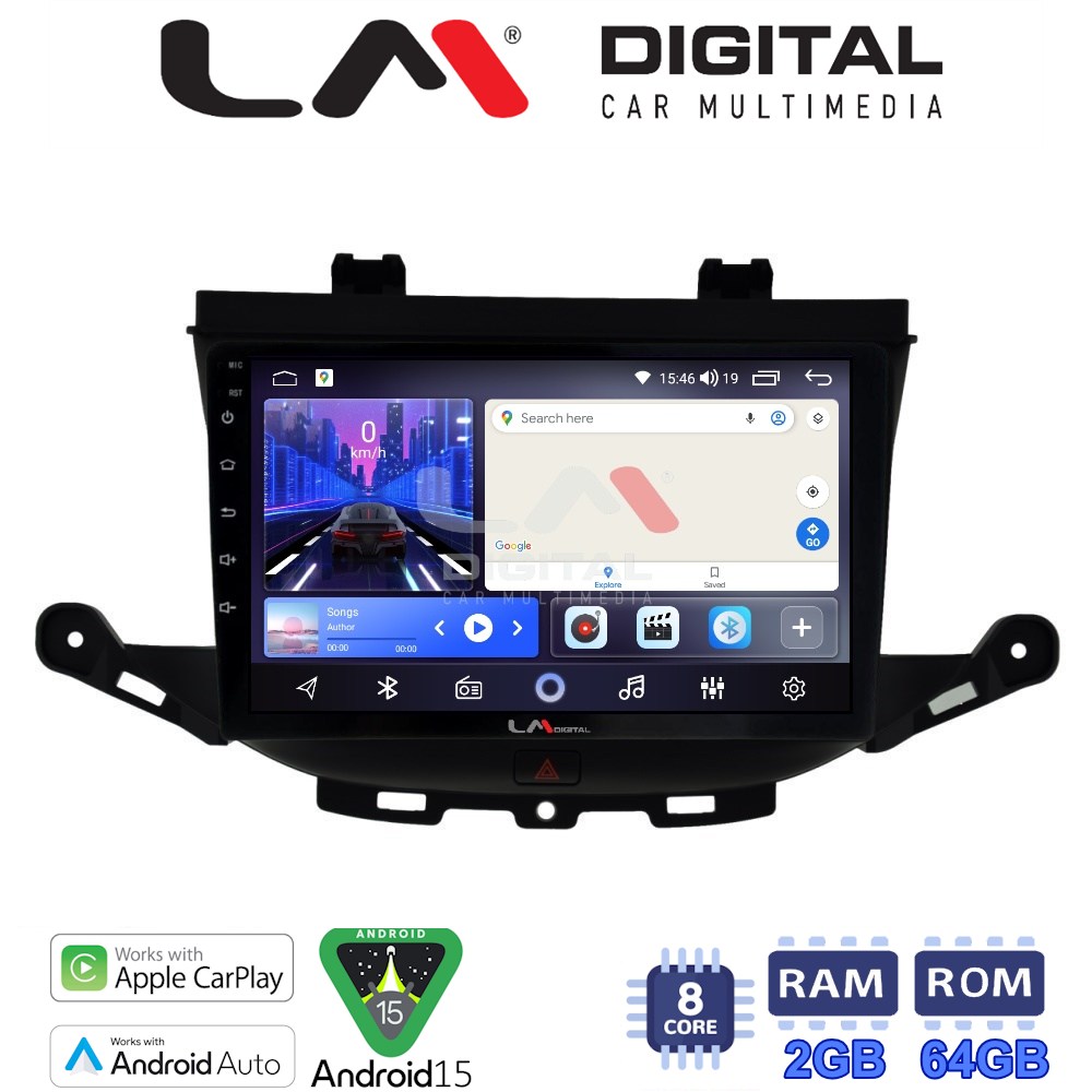 LM Digital - LM ZW8674 GPS Οθόνη OEM Multimedia Αυτοκινήτου για Opel Astra K 2016 > (CarPlay/AndroidAuto/BT/GPS/WIFI)