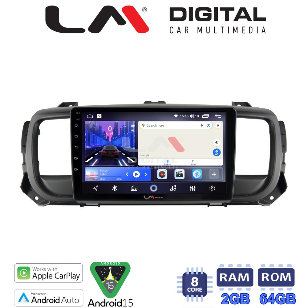 LM Digital - LM ZW8705 GPS Οθόνη OEM Multimedia Αυτοκινήτου για Citroën SpaceTourer 2016 >Citroën Jumpy 2016 > Peugeot Expert 2016 > Toyota ProAce 2016 >Opel Vivaro 2019 > Fiat Scudo 2022