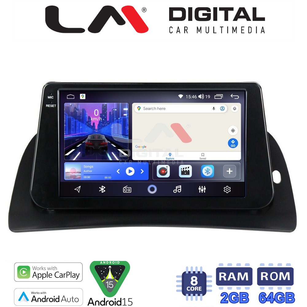 LM Digital - LM ZW8707 GPS Οθόνη OEM Multimedia Αυτοκινήτου για Renault Kangoo 2011 > 2021 (CarPlay/AndroidAuto/BT/GPS/WIFI)