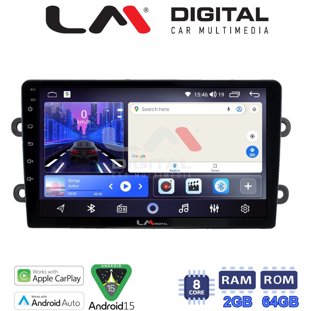 LM Digital - LM ZW8708 GPS Οθόνη OEM Multimedia Αυτοκινήτου για DACIA DUSTER – LOGAN - SUNDERO 2013 > 2018 (CarPlay/AndroidAuto/BT/GPS/WIFI)