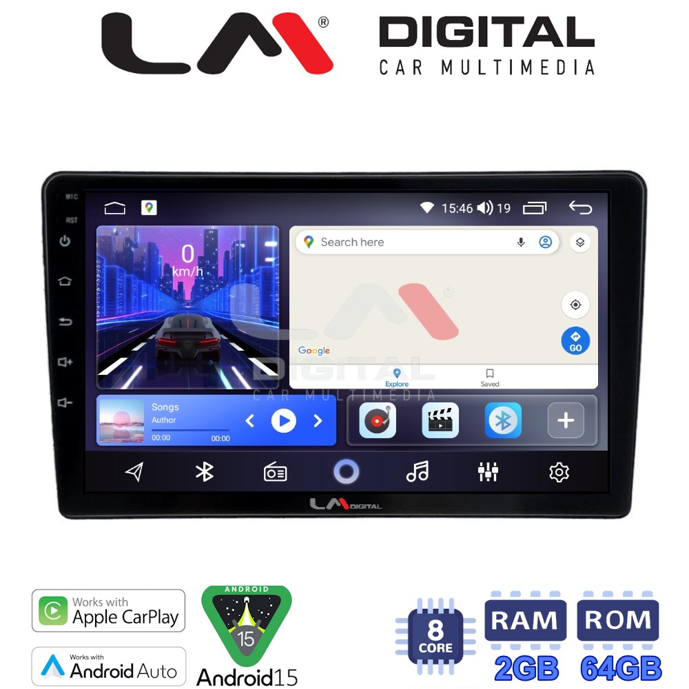 LM Digital - LM ZW8715 GPS Οθόνη OEM Multimedia Αυτοκινήτου για Nissan Navara D40 2006 > 2016 clima (CarPlay/AndroidAuto/BT/GPS/WIFI)