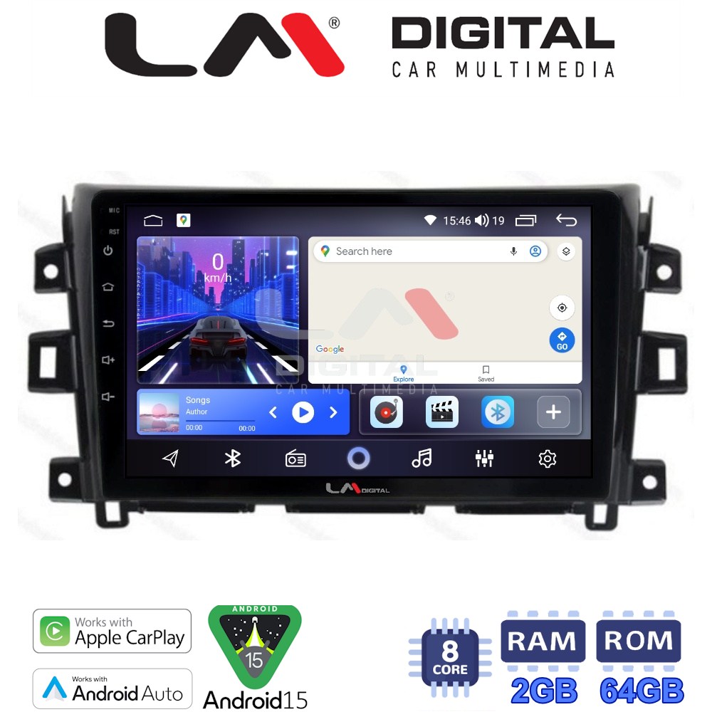 LM Digital - LM ZW8716 GPS Οθόνη OEM Multimedia Αυτοκινήτου για Nissan Navara D23 2016>   (CarPlay/AndroidAuto/BT/GPS/WIFI)