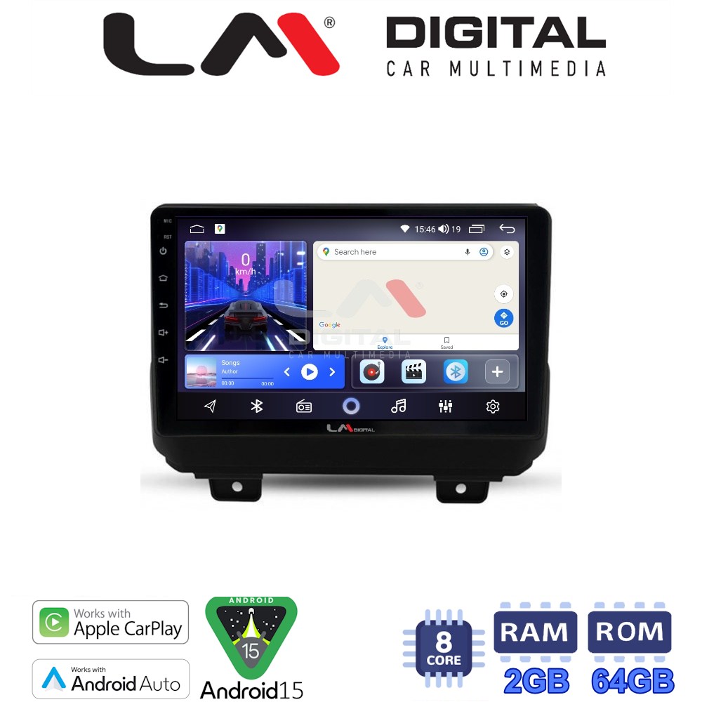 LM Digital - LM ZW8746 GPS Οθόνη OEM Multimedia Αυτοκινήτου για JEEP  WRANGLER 2018>  (CarPlay/AndroidAuto/BT/GPS/WIFI)