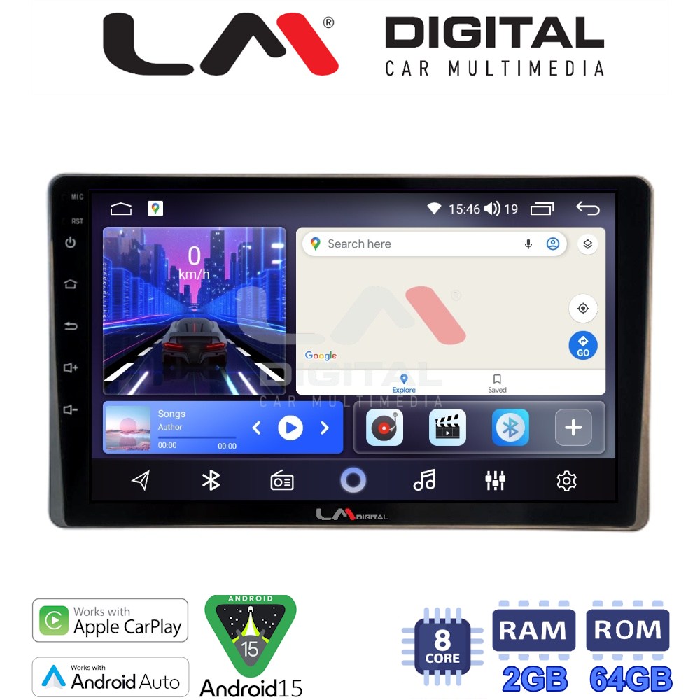 LM Digital - LM ZW8754 GPS Οθόνη OEM Multimedia Αυτοκινήτου για Toyota Yaris 2023 > (CarPlay/AndroidAuto/BT/GPS/WIFI)