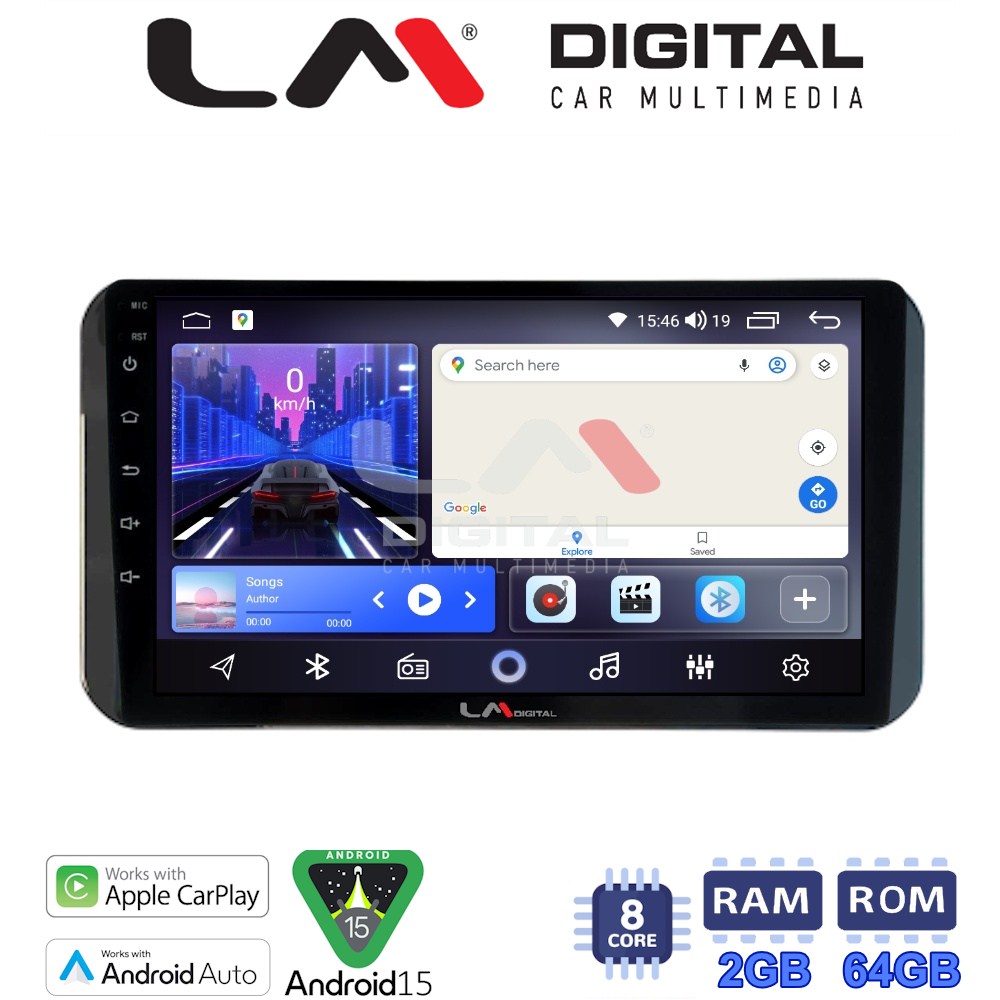 LM Digital - LM ZW8754H GPS Οθόνη OEM Multimedia Αυτοκινήτου για Toyota Yaris 2023 >high version (CarPlay/AndroidAuto/BT/GPS/WIFI)