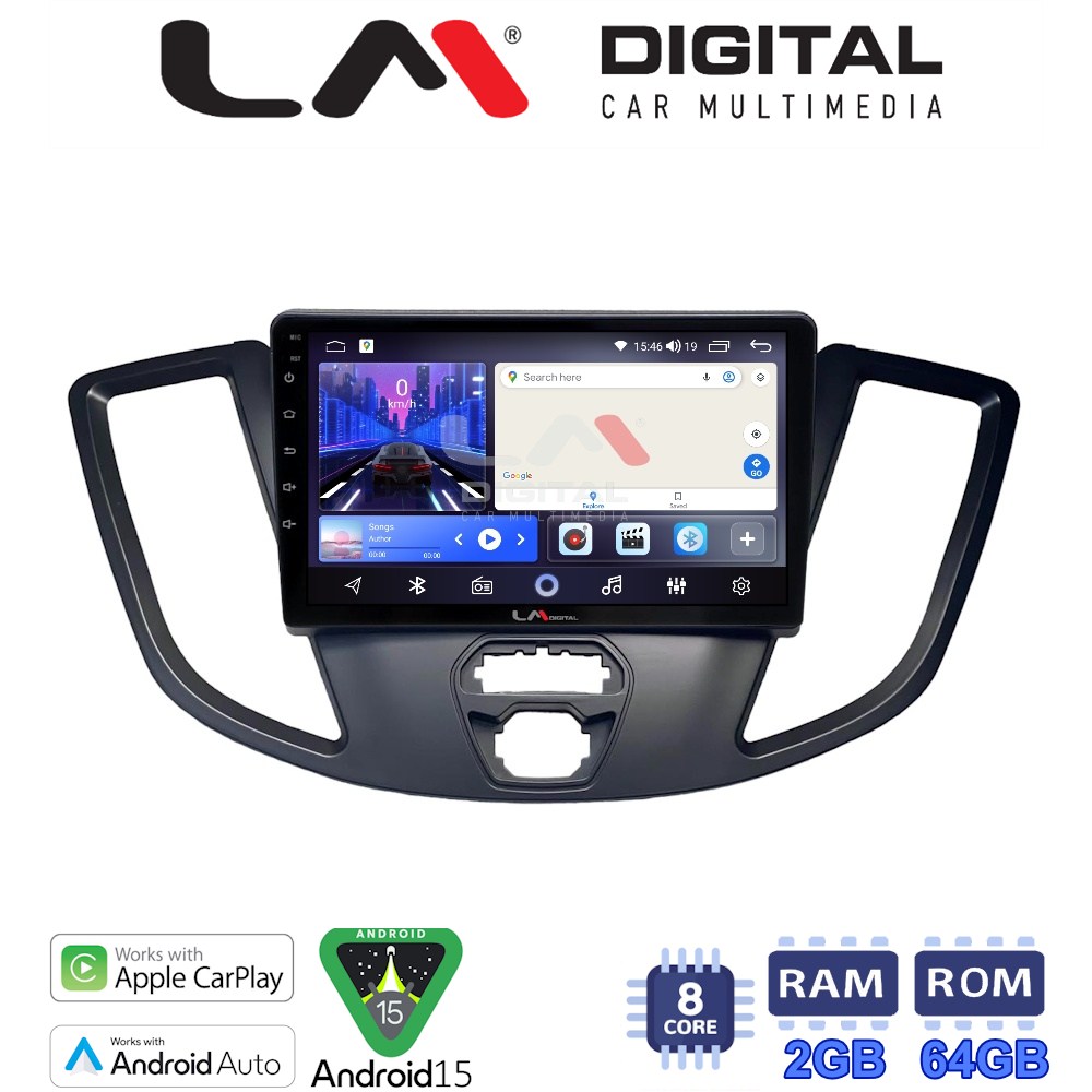 LM Digital - LM ZW8758 GPS Οθόνη OEM Multimedia Αυτοκινήτου για Ford Transit 2013 > 2018 (CarPlay/AndroidAuto/BT/GPS/WIFI)