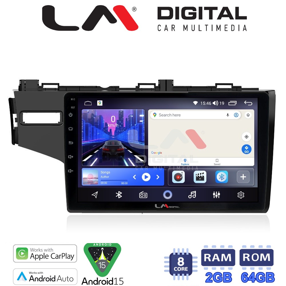 LM Digital - LM ZW8760 GPS Οθόνη OEM Multimedia Αυτοκινήτου για HONDA JAZZ 2013> (CarPlay/AndroidAuto/BT/GPS/WIFI)
