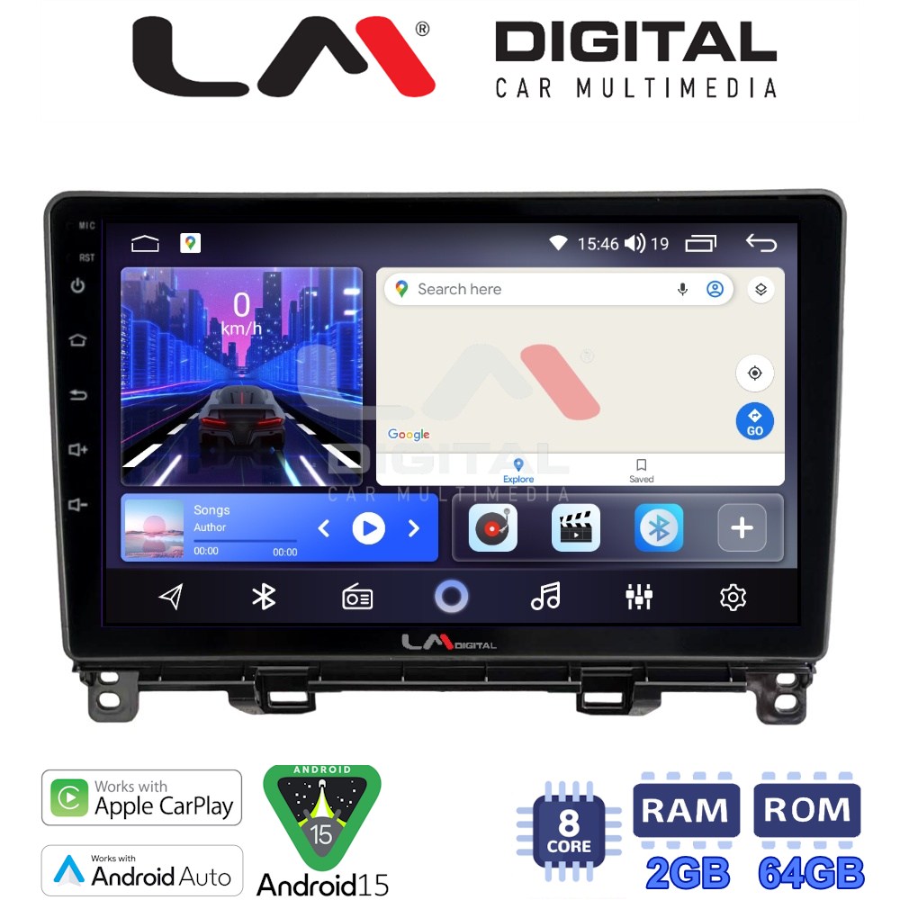 LM Digital - LM ZW8761 GPS Οθόνη OEM Multimedia Αυτοκινήτου για Honda Jazz 2019 (CarPlay/AndroidAuto/BT/GPS/WIFI)
