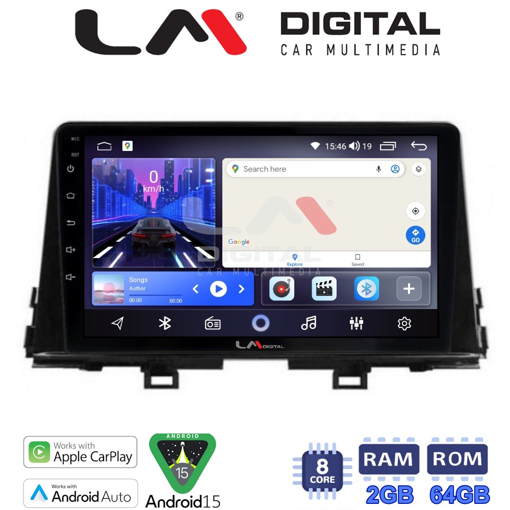 LM Digital - LM ZW8795 GPS Οθόνη OEM Multimedia Αυτοκινήτου για OEM KIA PICCANTO 2017> (CarPlay/AndroidAuto/BT/GPS/WIFI)