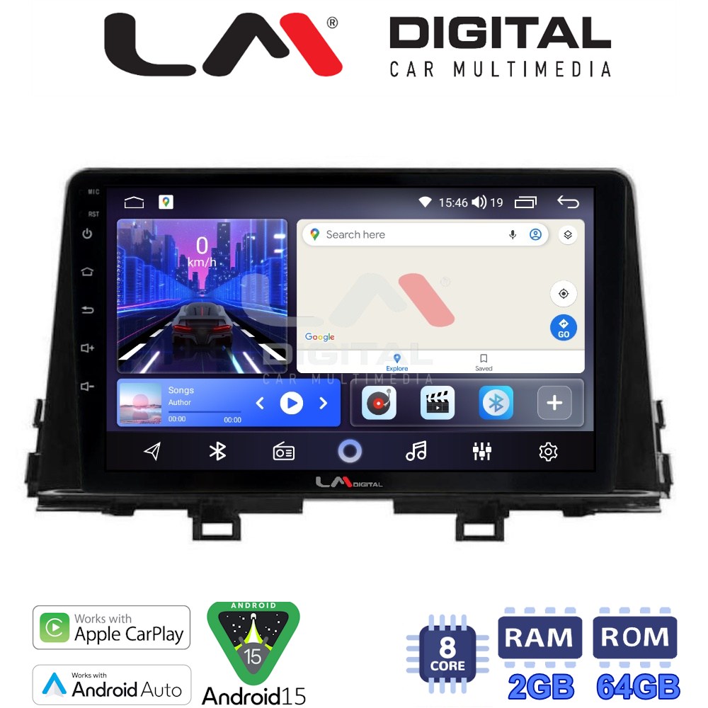 LM Digital - LM ZW8796 GPS Οθόνη OEM Multimedia Αυτοκινήτου για Kia Piccanto 2021> (CarPlay/AndroidAuto/BT/GPS/WIFI)